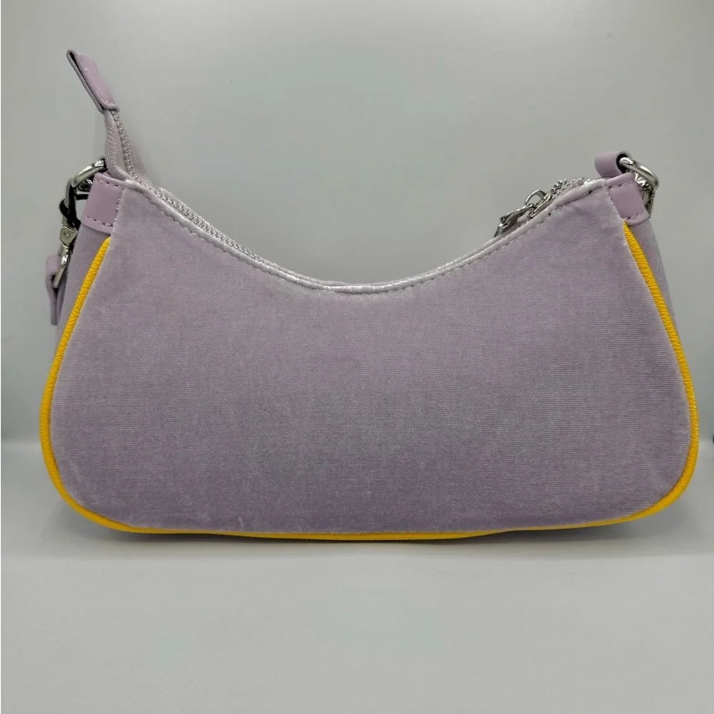 Von Dutch Y2K Shoulder Bag in Purple/Gold with Silver Charms - Picture 2 of 8